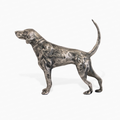 تندیس فلزی نقره ای مدل سگ فردریک لورنز